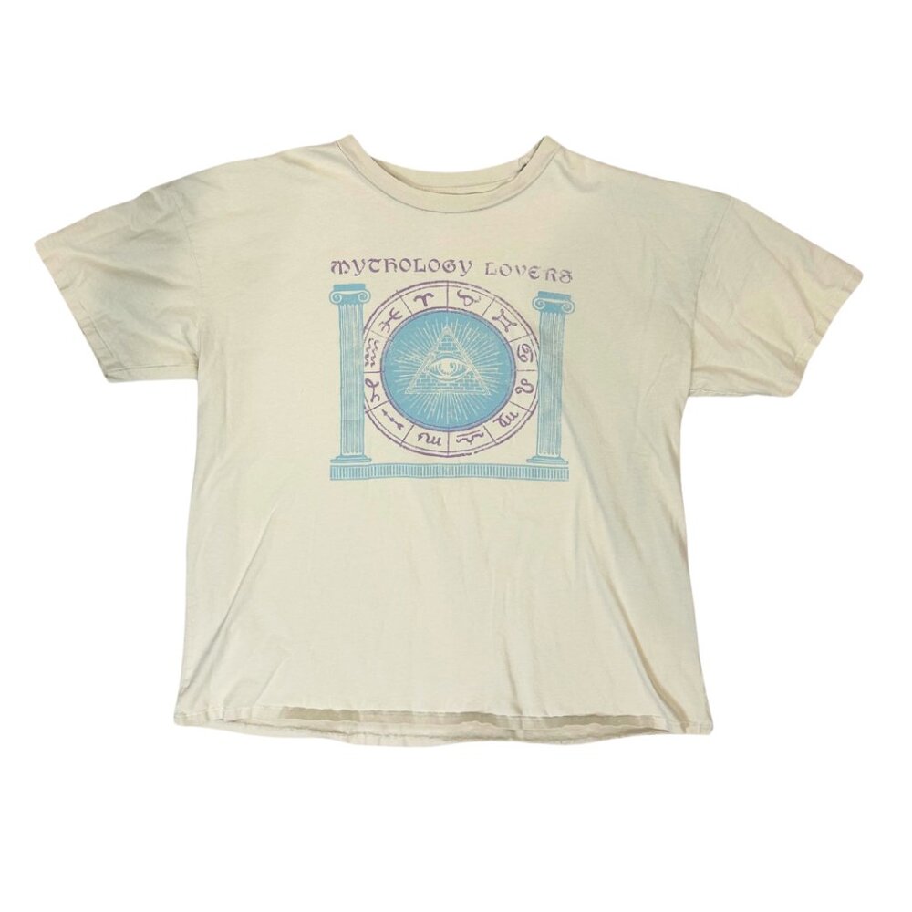 Tan Mythology Lovers Women T Shirt Short Sleeve Cotton On Oversized Small